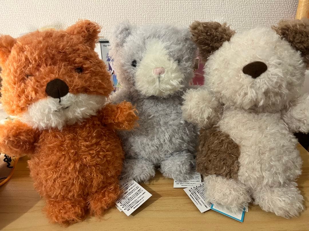  ぬいぐるみセット 3体　犬　猫　きつね